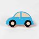 Handcrafted Pine Wood Blue Car Knob